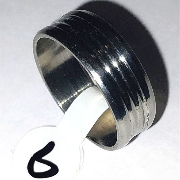 Stainless steel wide band hypoallergenic nickel free Men's ring sz 9 - Picture 4 of 5